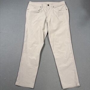 Lululemon Men's 32 GRAY Slim ABC Polyester Casual Pants lm5a88s GOLF
